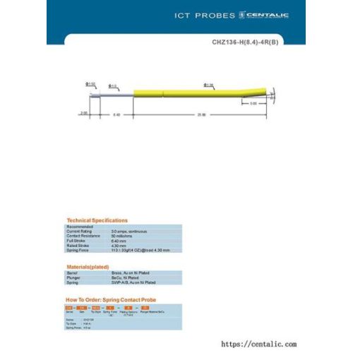 Harness Probes Test Pins CHZ136 for the Tests of Automotive Industry