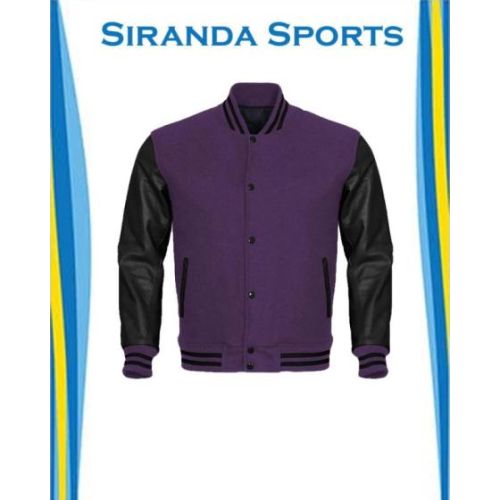 Varsity Jacket Made of Wool & Leather