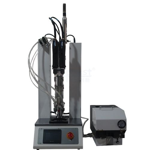 Pedal type dual heads screw fastening machine