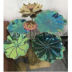 ​​Colorful Lotus Sculpture Stainless Steel